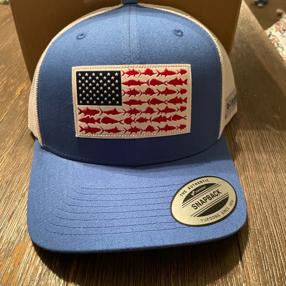 One size fits all. Columbia PFG SnapBack Hats